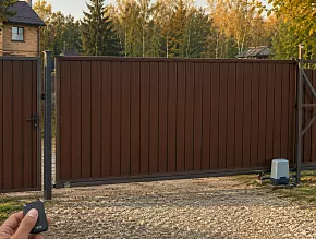 Откатные ворота для дачи 4000x2000 купить Москва